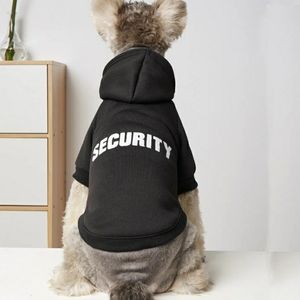 Pet Hoodie For Small & Medium Dogs, "Security" Printed Dog Hoodie